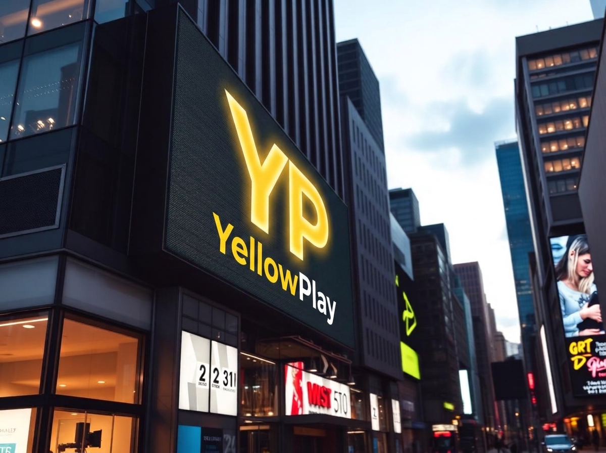 Painel de LED urbano em prédio comercial